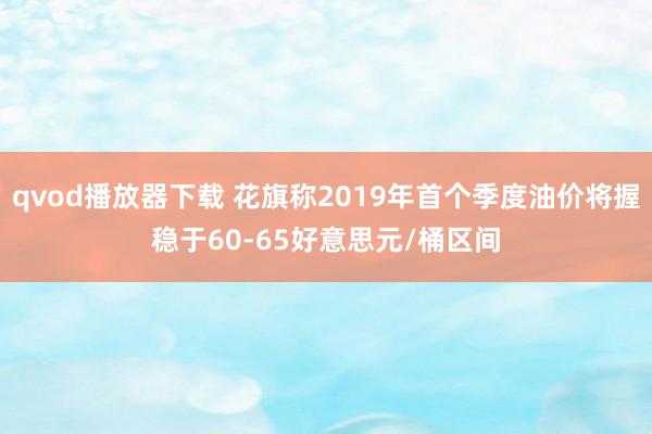 qvod播放器下载 花旗称2019年首个季度油价将握稳于60-65好意思元/桶区间