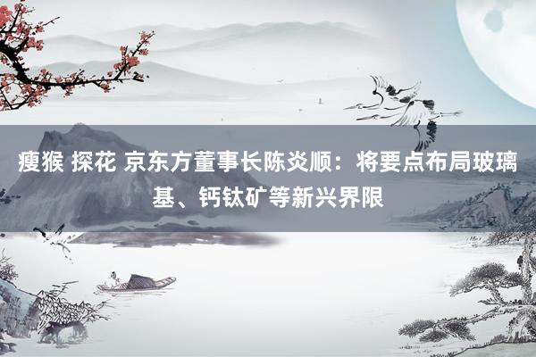 瘦猴 探花 京东方董事长陈炎顺：将要点布局玻璃基、钙钛矿等新兴界限