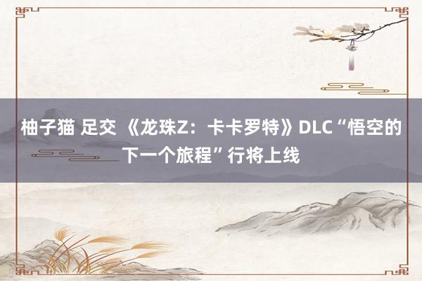 柚子猫 足交 《龙珠Z：卡卡罗特》DLC“悟空的下一个旅程”行将上线